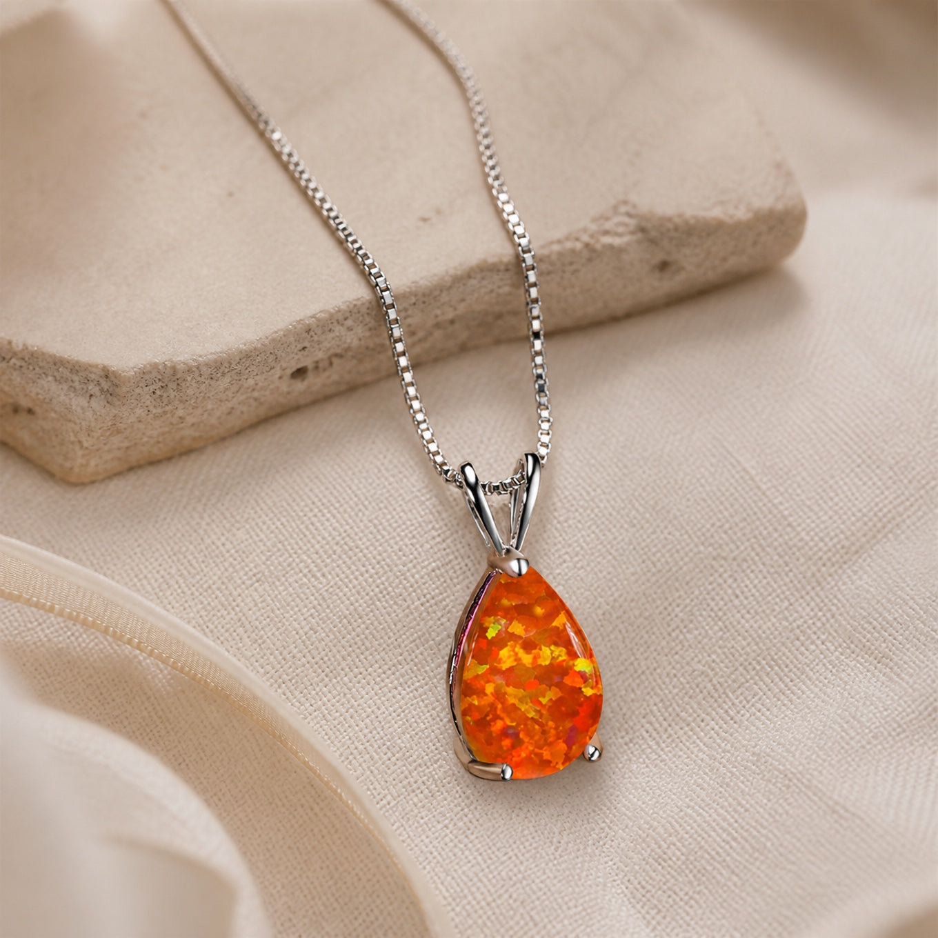 Opal Infinity Pendant Necklace