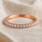 Elegant Thin Crystal Stacking Ring