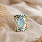 Rusted Ethereal Moonstone Ring