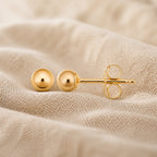 Polished Sphere Stud Earrings