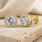 Lustrous Cubic Zirconia Stud Earrings