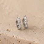 Regal Zirconia Hoop Earrings