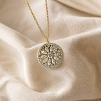 Lavish Sunflower Zirconia Necklace