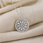 Lavish Sunflower Zirconia Necklace