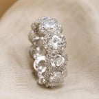 Shimmering Inlaid Zirconia Ring
