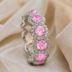 Shimmering Inlaid Zirconia Ring