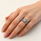 Exquisite Zirconia Engraved Ring