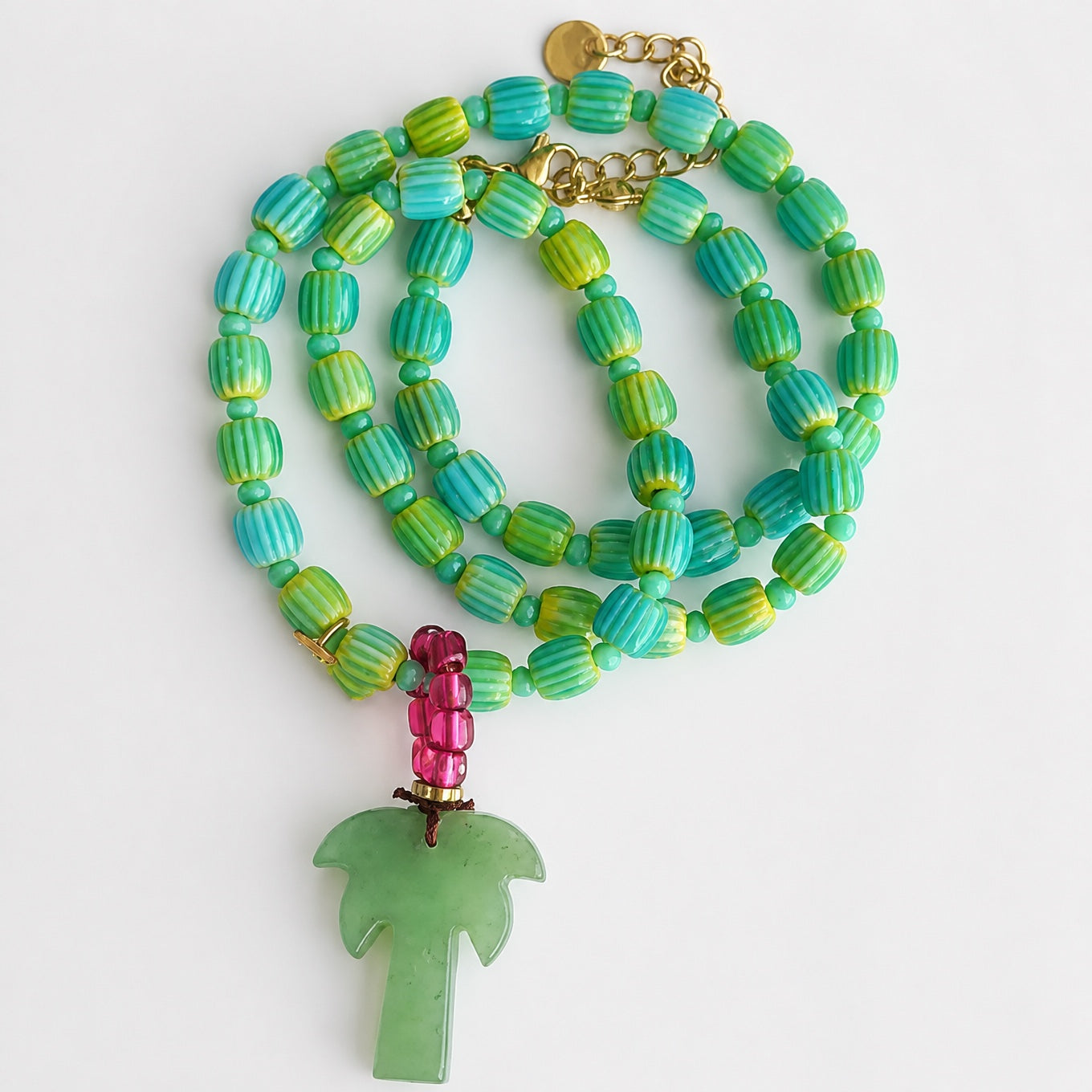 Trendy Pumpkin Beads Necklace