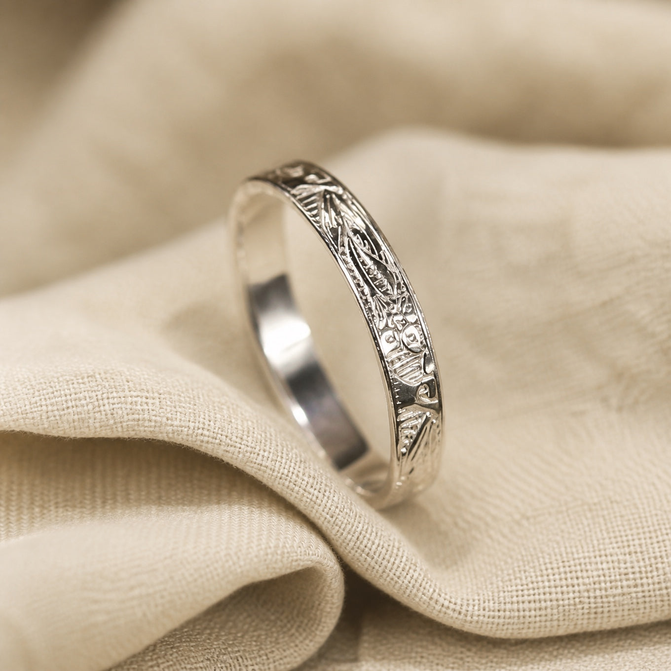 Silver Vintage Pattern Ring