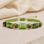 Bohemian Tiger's Eye Jade Bead Bracelet