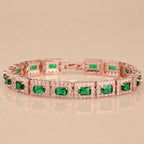 Emerald Green Statement Gold Bracelet