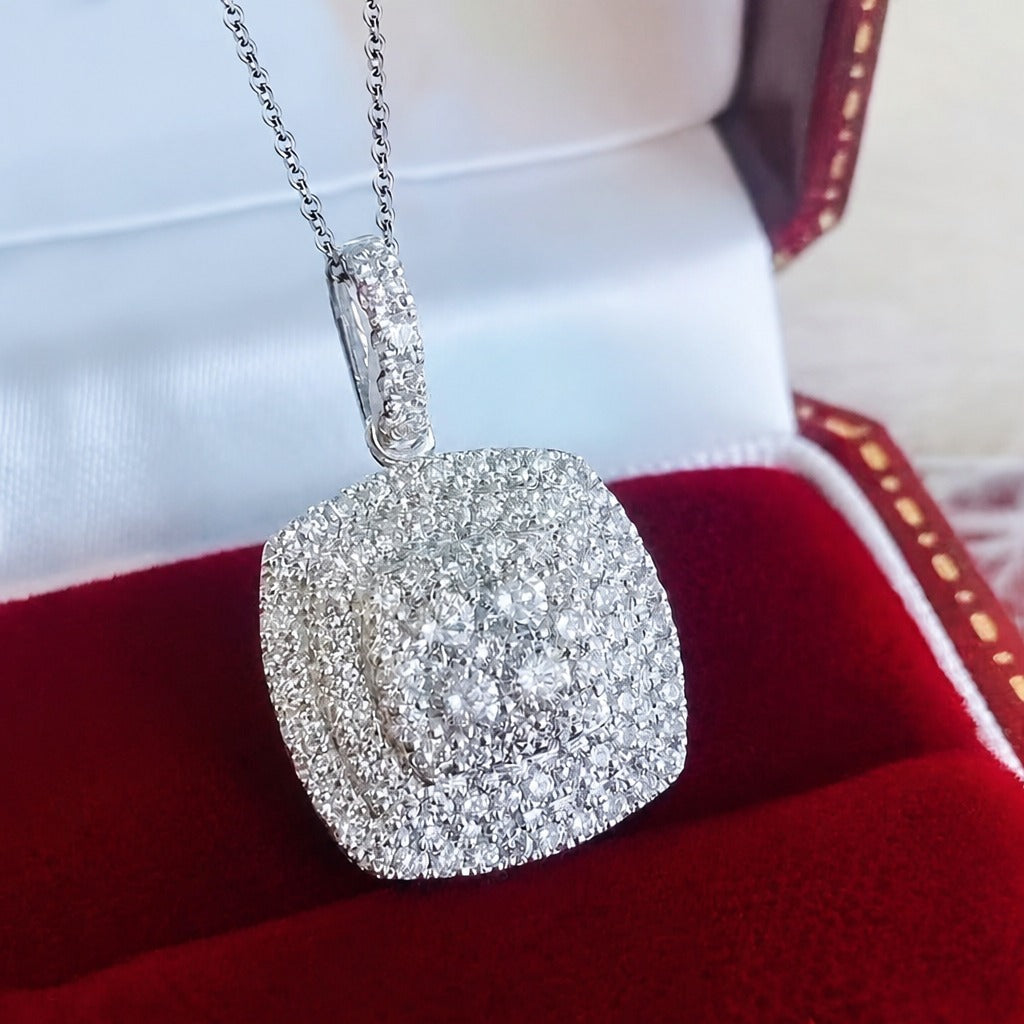 Elegant Square Zirconia Necklace