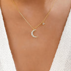 Elegant Star Moon Necklace