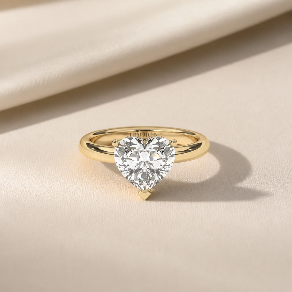 Modern Heart Sparkle Ring