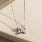 Elegant Bow Zirconia Necklace