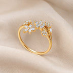 Luxury Blossom Zirconia Open Ring