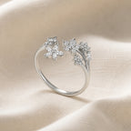 Luxury Blossom Zirconia Open Ring