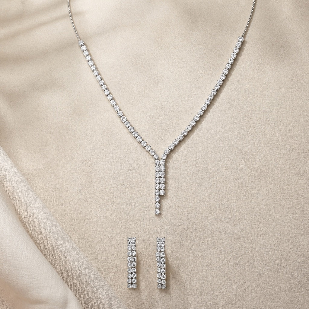 Elegant Inlaid Zirconia Set