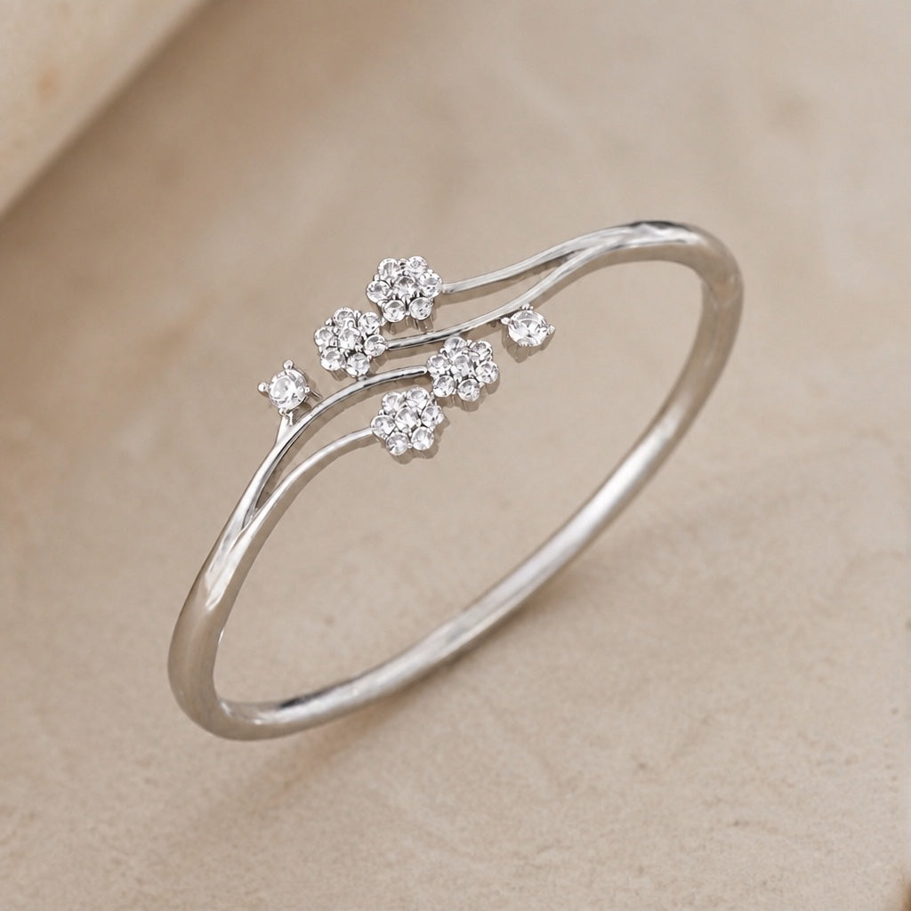 Flower Design Zirconia Bracelet