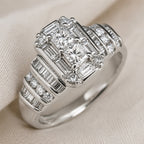 Square Synthetic Zirconia Ring