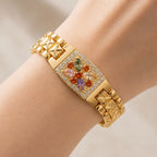 Timeless Zirconia Flower Bracelet