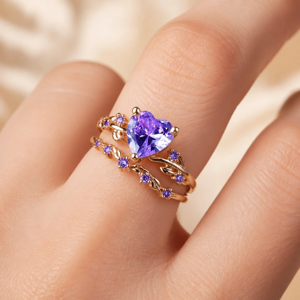Radiant Gold Heart Ring