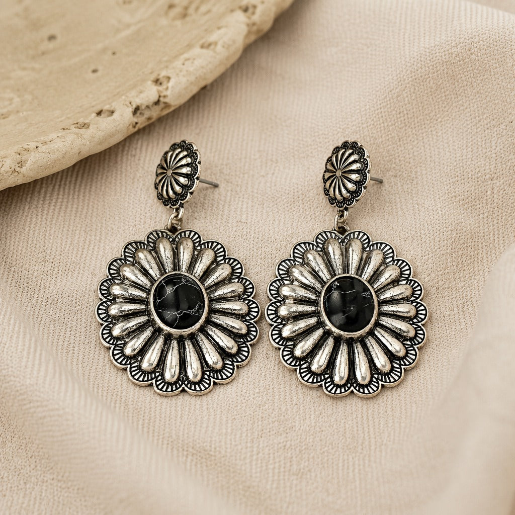 Antique Bloom Drop Earrings