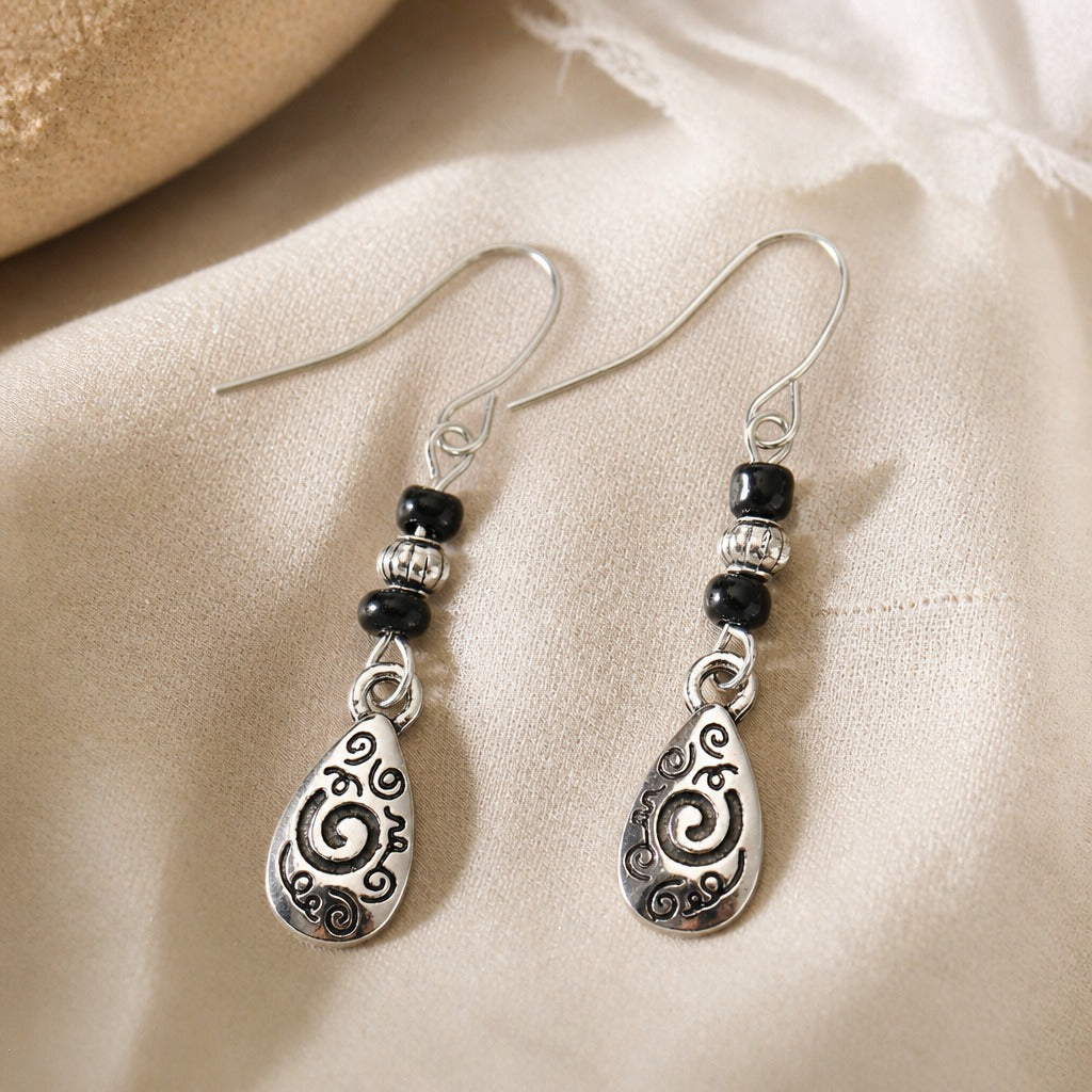 Vintage Empress Teardrop Earrings