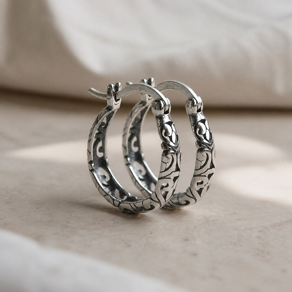 Vintage Boho Chic Hoop Earrings
