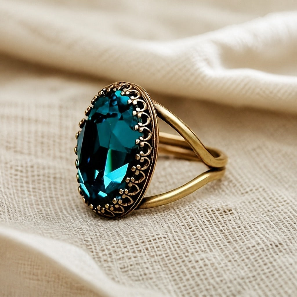 Celestial Sapphire Statement Ring