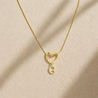 Evermore Heart Initial Necklace