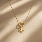 Evermore Heart Initial Necklace