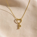 Evermore Heart Initial Necklace