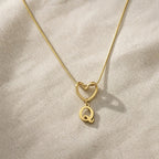 Evermore Heart Initial Necklace