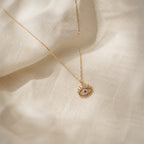 Elegant Opal Vintage Eye Necklace