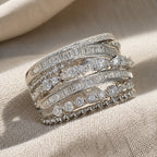 Layered Zirconia Statement Ring