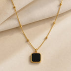 Midnight Chic Black Pendant Necklace