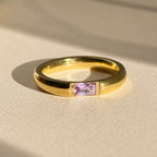 Hot Square Colorful Zircon Ring