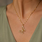 Minimalist Hollow Butterfly Pendant Necklace
