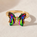 Mystic Rainbow Butterfly Ring