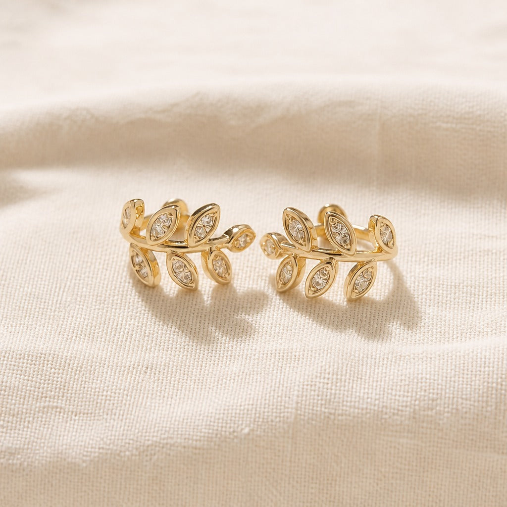 Minimal Leaf Ear Cuffs