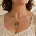 Lotus & Koi Tassel Necklace