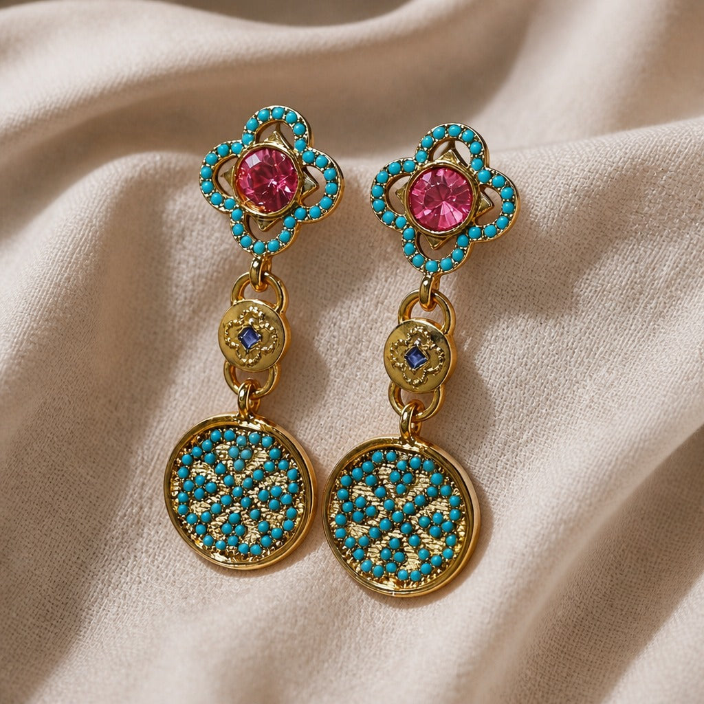 Turquoise Clove Drop Earrings