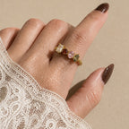 Multicolor Gemstone Statement Ring