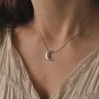 Vintage Moon Pendant Necklace