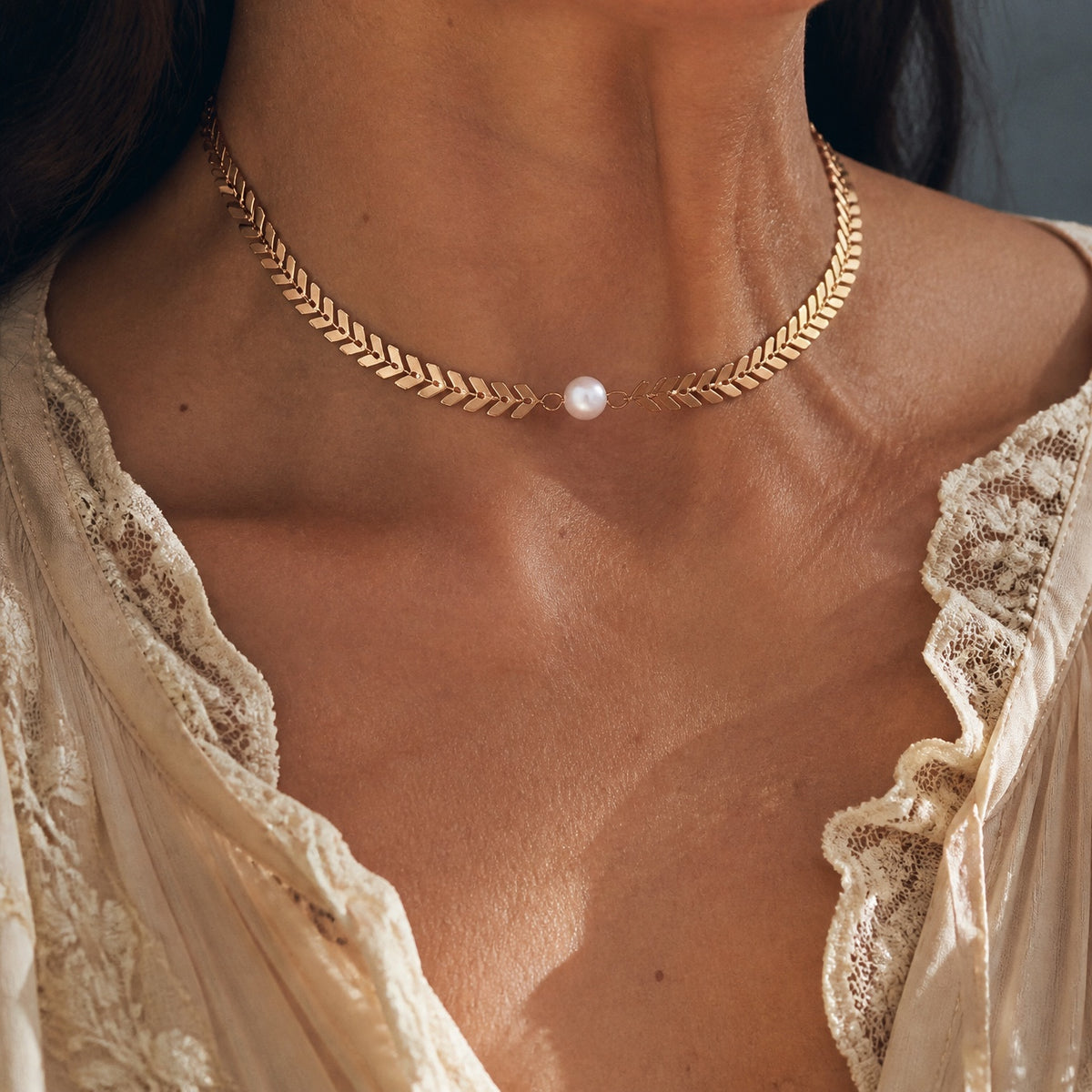 Bohemian Minimalist Pearl Necklace