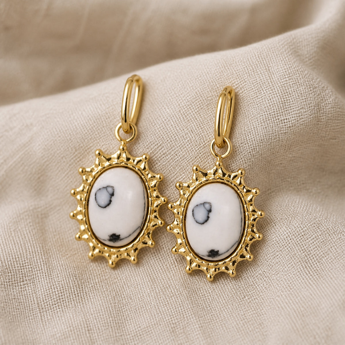 Jolie Earrings Natural Stone