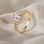 Vintage Filigree Three Stone Ring