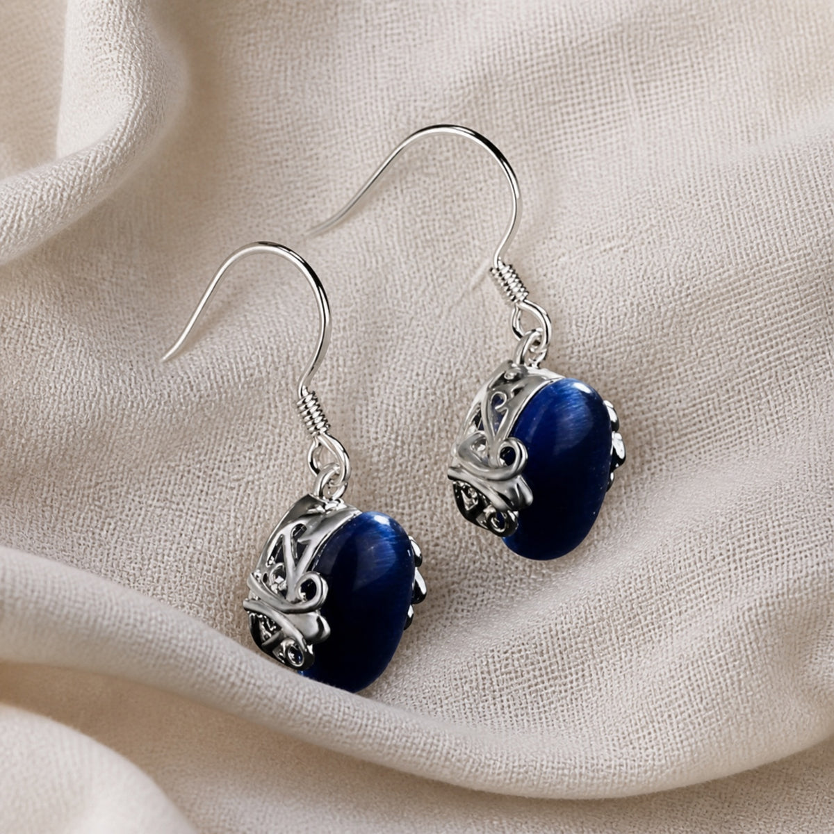 Prestigious Zirconia Silver Earrings
