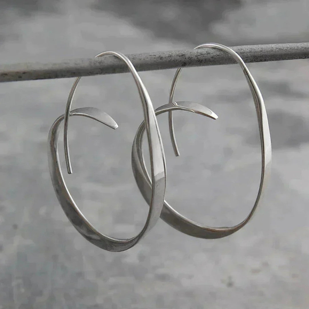 Open Spiral Drop Earrings